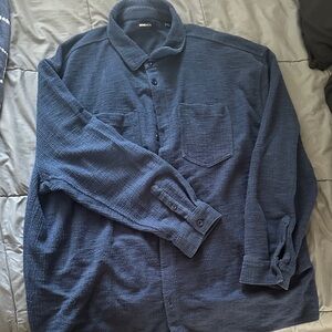 Fashion Nova Navy Blue Men's Shirt